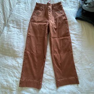 Spanx Stretch Twill Cropped Wide Leg Pant Size XSP